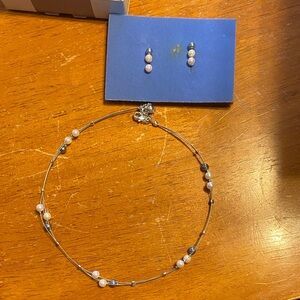 Elegant Pearl Necklace and Earring Set